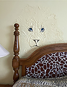 Drywall Painting of a Lion